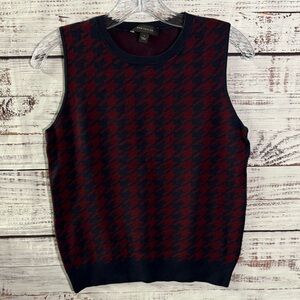 Ann Taylor Knit Houndstooth Top Color Night Sky